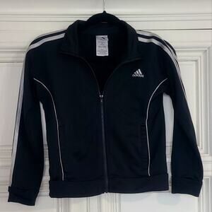 Adidas youth classic stripe running jacket size M 10-12